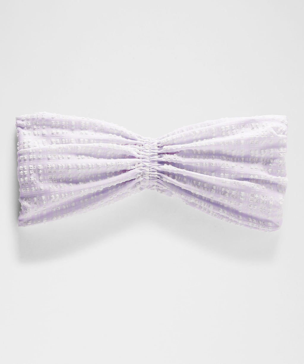 Women's Seersucker Check Gathered Headband