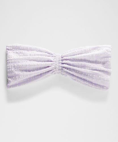 Women's Seersucker Check Gathered Headband