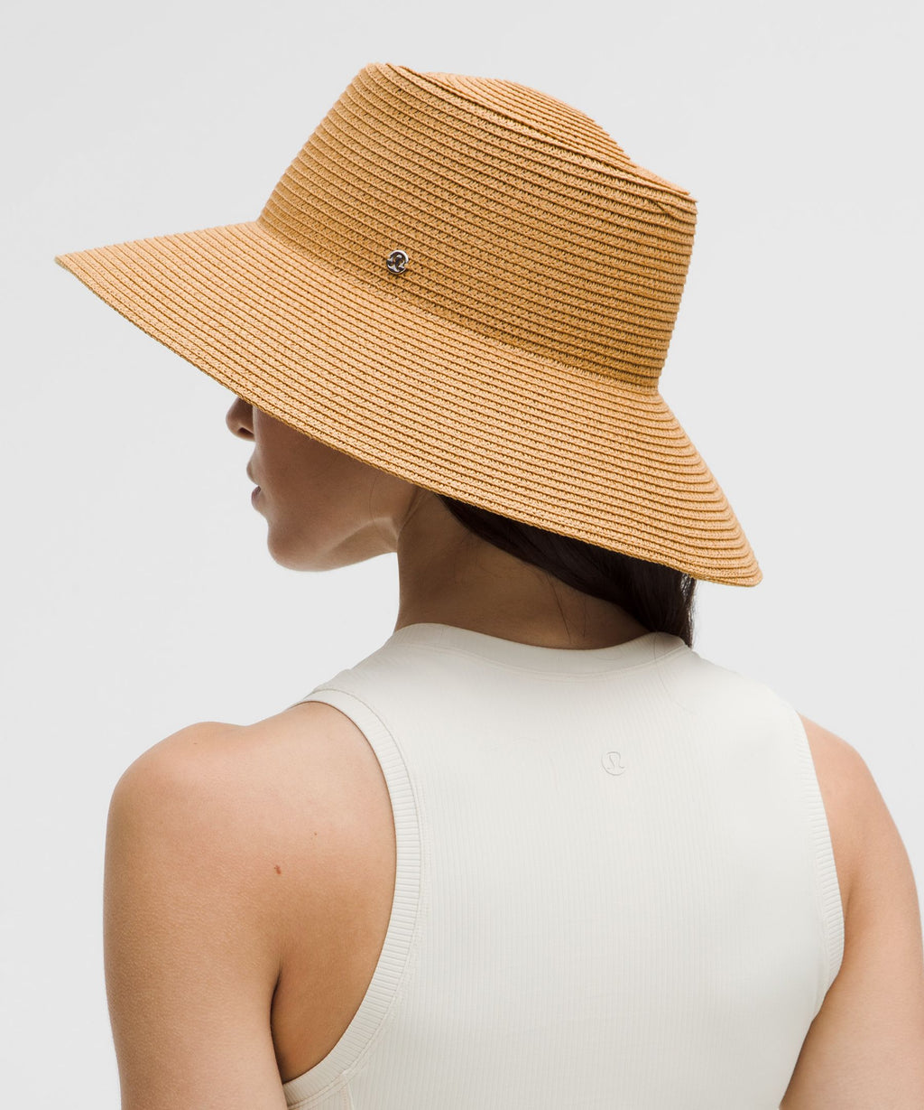 Women's Paper Straw Removable Sweatband Hat
