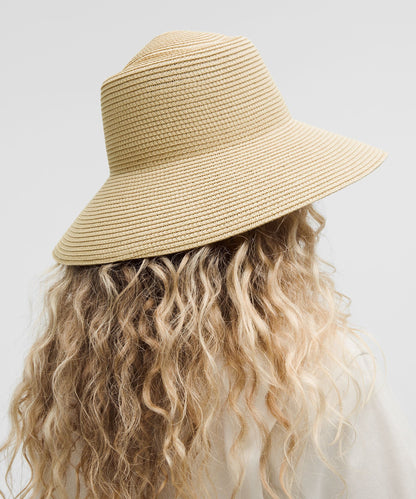 Women's Paper Straw Removable Sweatband Hat