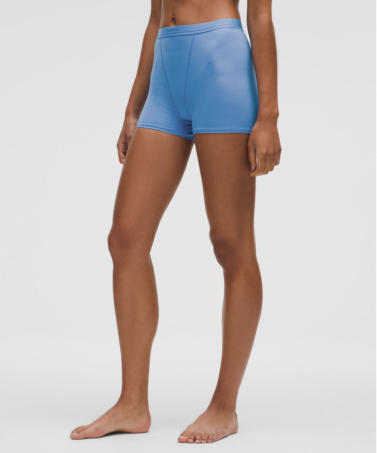 Stretch Cotton Ribbed Logo Super-High-Rise Shortie Underwear