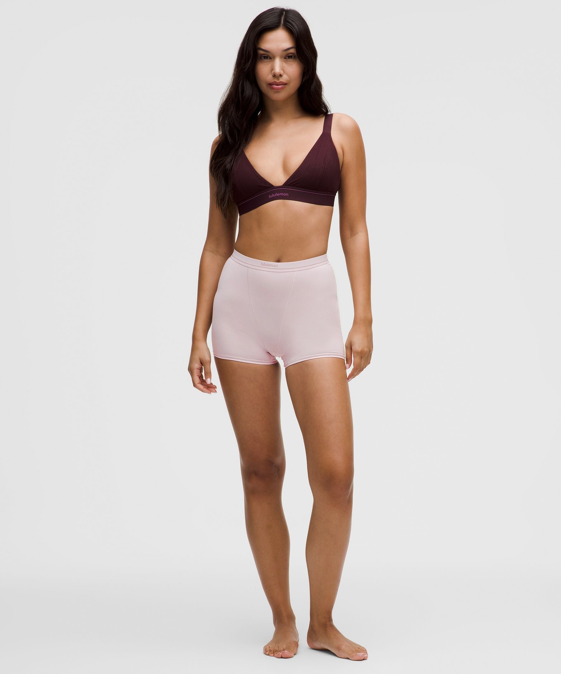 Stretch Cotton Ribbed Logo Super-High-Rise Shortie Underwear