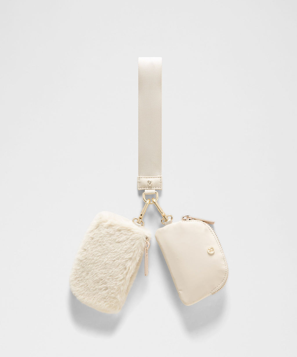 Dual Pouch Wristlet *Plush Fleece