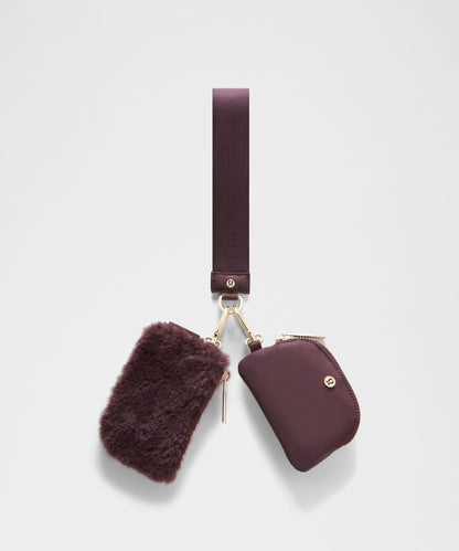 Dual Pouch Wristlet *Plush Fleece