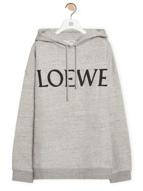 LOEWE CHEST LOGO HOODIE GREY