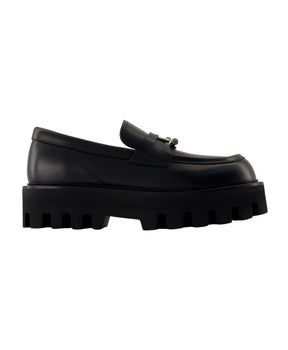 Black Leather Loafers - Stylish Slip-On