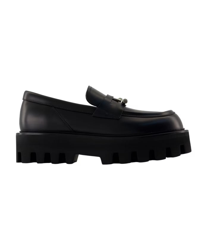 Black Leather Loafers - Stylish Slip-On
