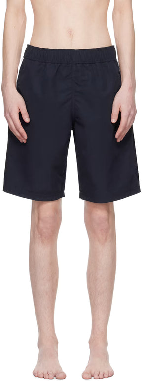Navy Printed Swim Shorts