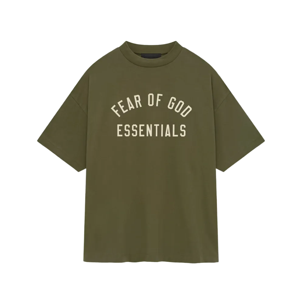 Fear of God Essentials Jersey Crewneck Tee Military