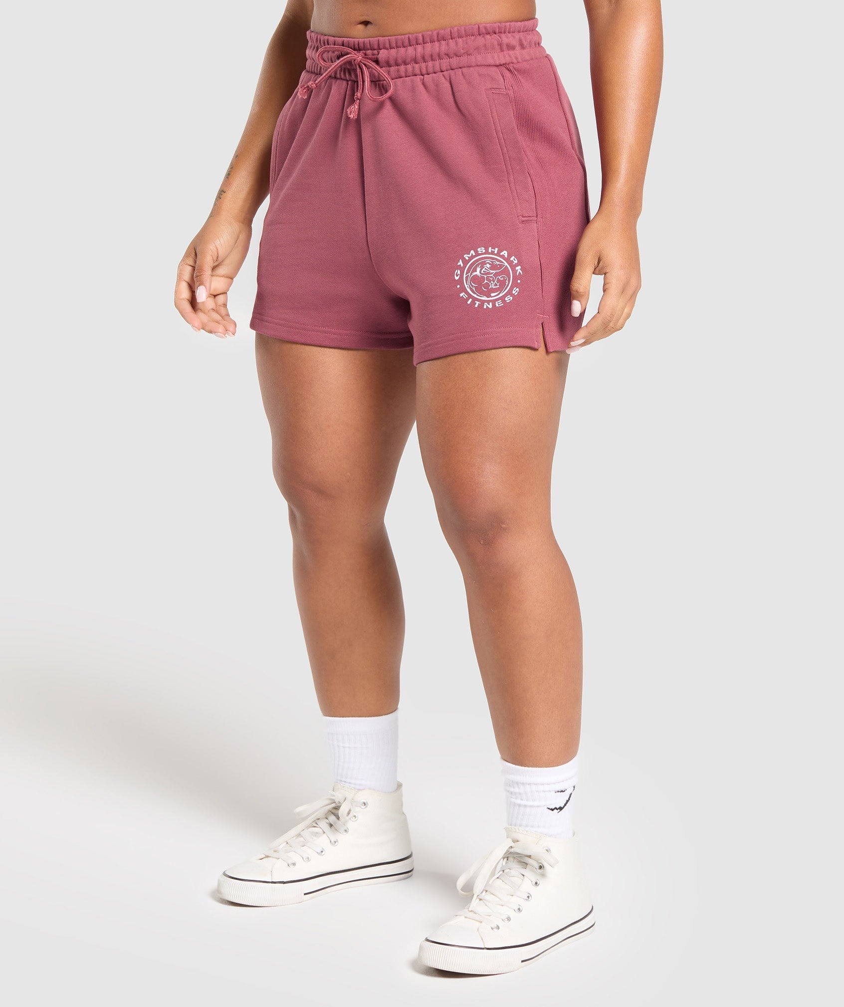 Gymshark Legacy Cotton Shorts - Washed Berry Pink