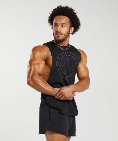Gymshark Legacy Drop Arm Tank - Black