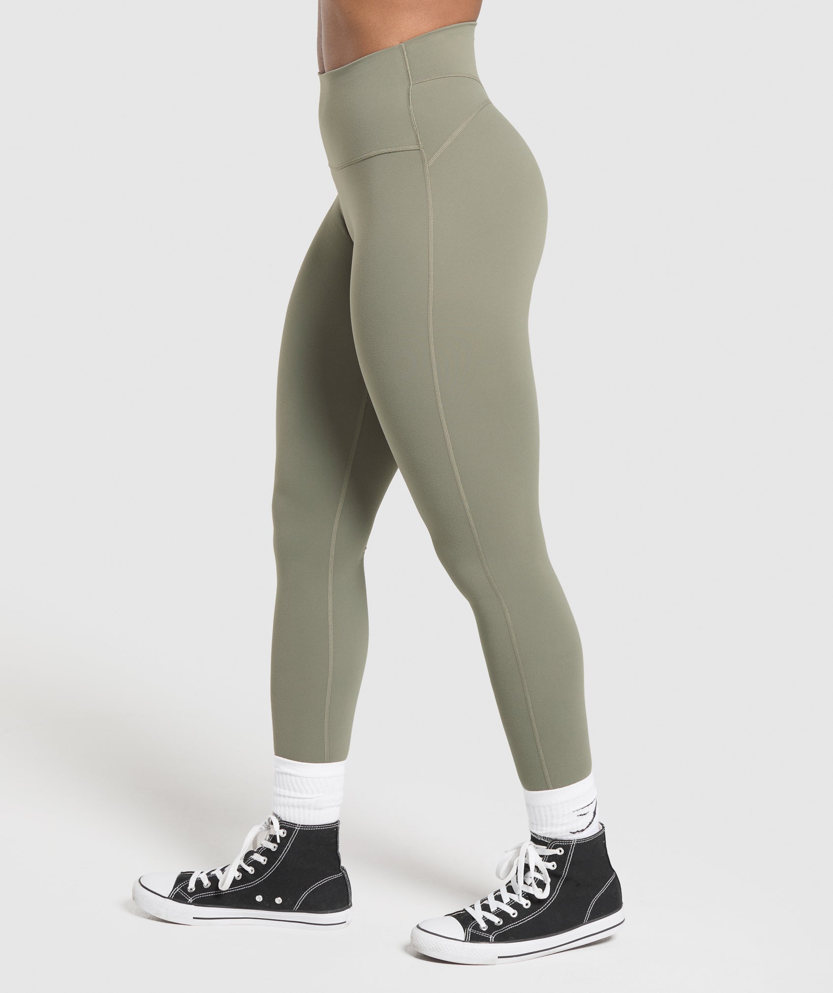 Gymshark Legacy Logo Leggings - Base Green