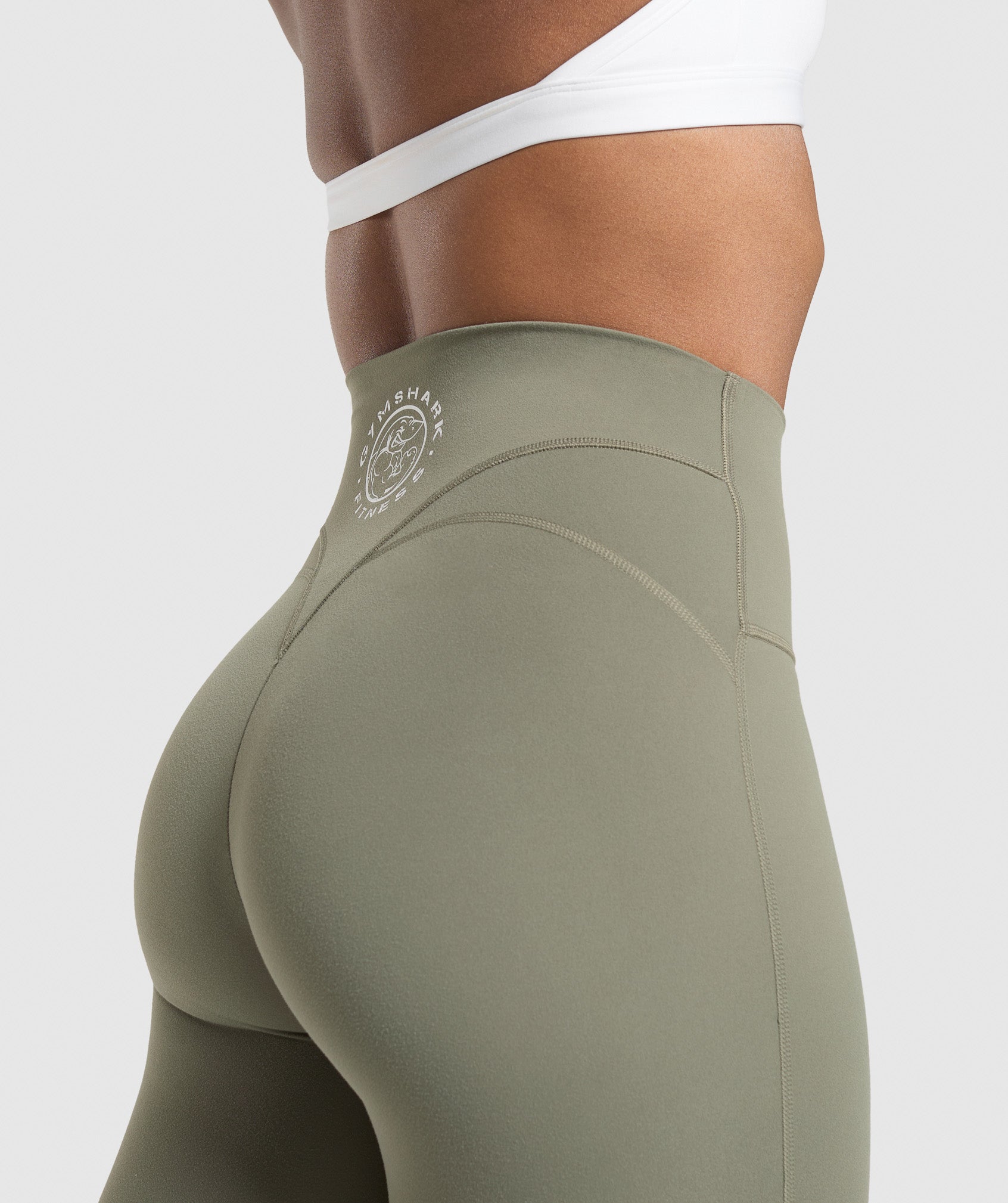 Gymshark Legacy Logo Leggings - Base Green