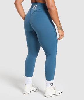 Gymshark Legacy Logo Leggings - Success Blue