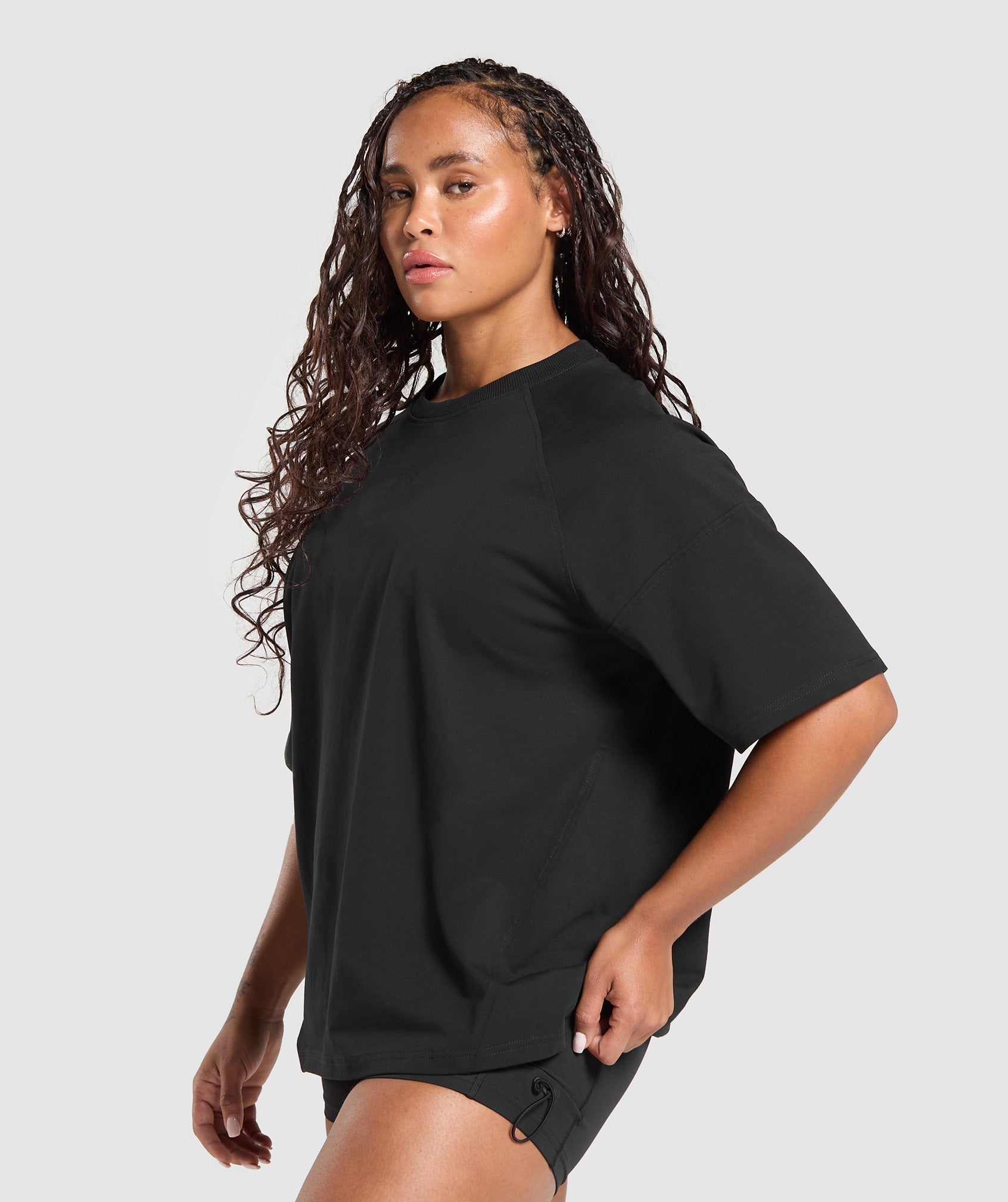 Gymshark Legacy Logo Oversized T-Shirt - Black