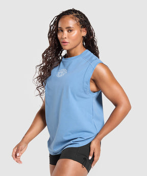 Gymshark Legacy Logo Tank - Classic Blue