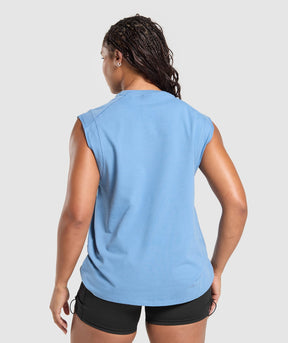 Gymshark Legacy Logo Tank - Classic Blue