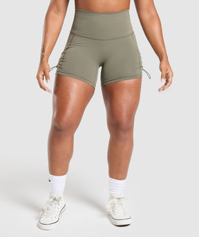 Gymshark Legacy Logo Tight Shorts - Base Green