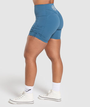 Gymshark Legacy Logo Tight Shorts - Success Blue