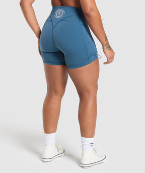 Gymshark Legacy Logo Tight Shorts - Success Blue