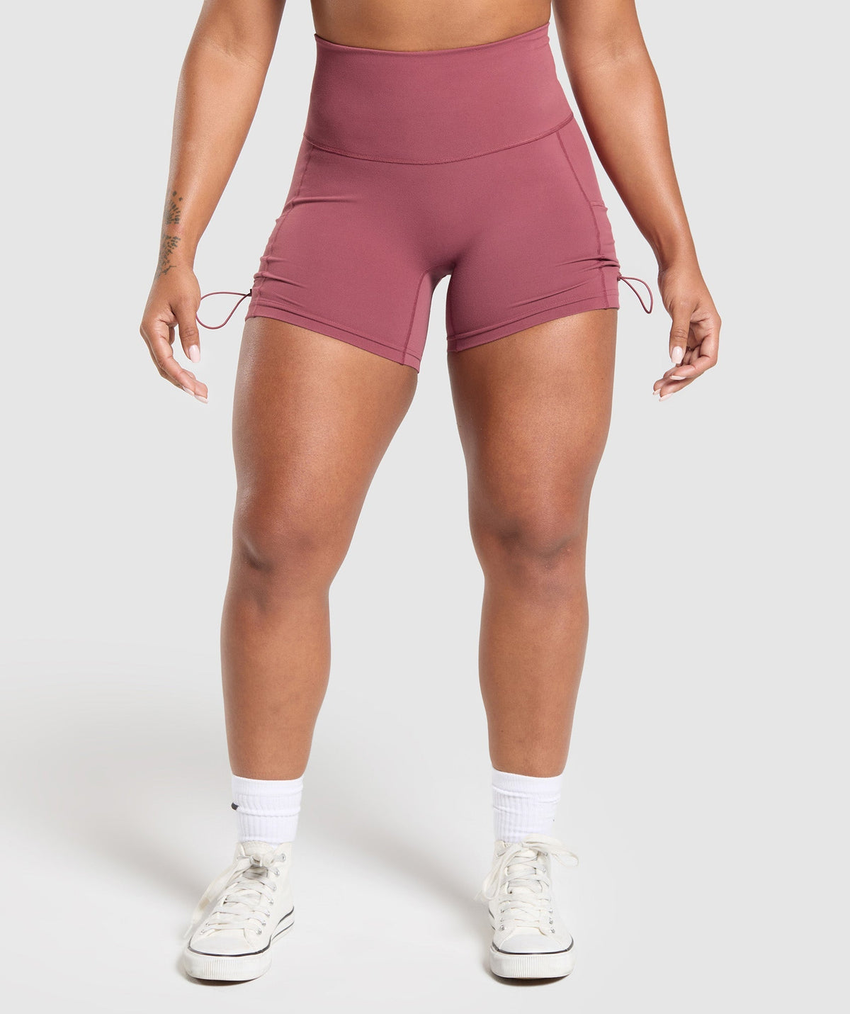 Gymshark Legacy Logo Tight Shorts - Washed Berry Pink