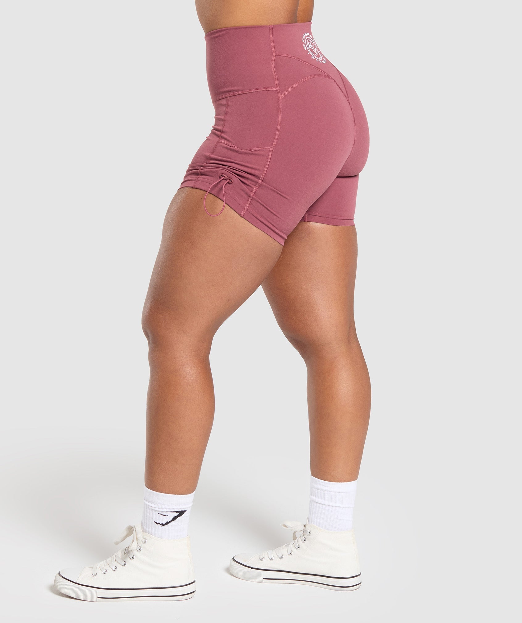 Gymshark Legacy Logo Tight Shorts - Washed Berry Pink
