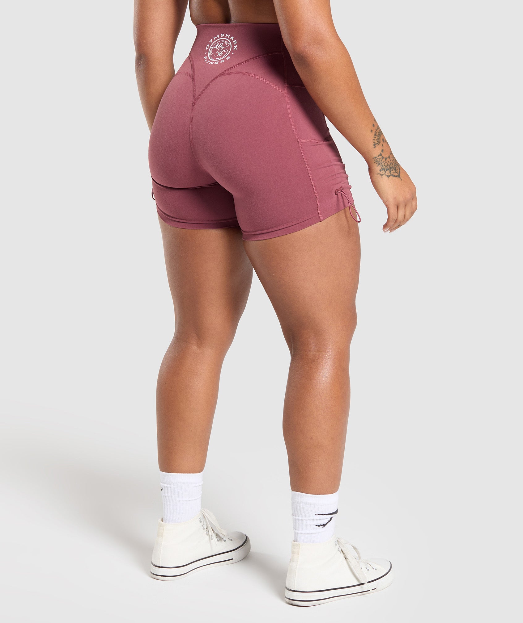 Gymshark Legacy Logo Tight Shorts - Washed Berry Pink