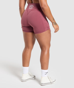 Gymshark Legacy Logo Tight Shorts - Washed Berry Pink