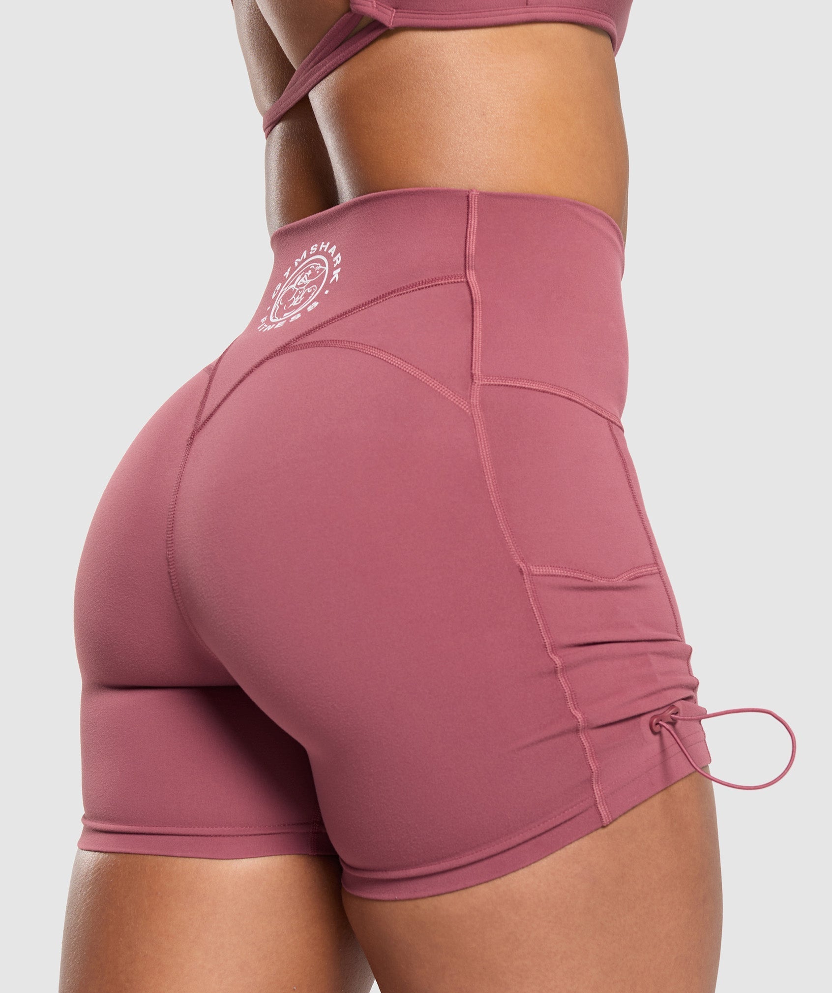 Gymshark Legacy Logo Tight Shorts - Washed Berry Pink