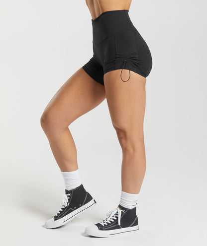 Gymshark Legacy Ruched Tight Shorts - Black