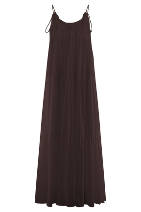 Lenny Front Tie Top - Chocolate