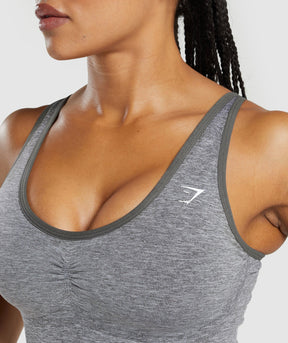 Gymshark Lift Seamless Bodysuit - Brushed Grey/White Marl