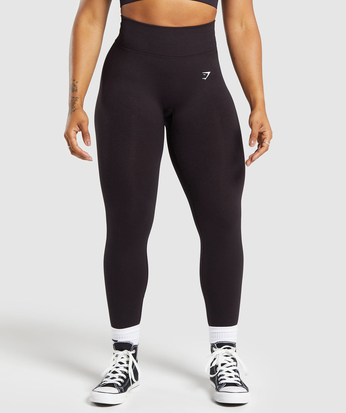 Gymshark Lift Seamless Leggings - Depth Purple/Black Marl
