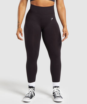 Gymshark Lift Seamless Leggings - Depth Purple/Black Marl