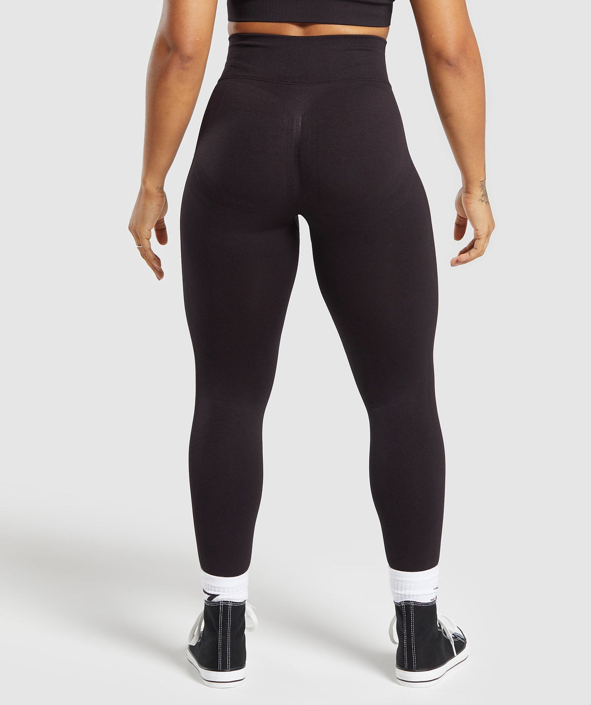 Gymshark Lift Seamless Leggings - Depth Purple/Black Marl