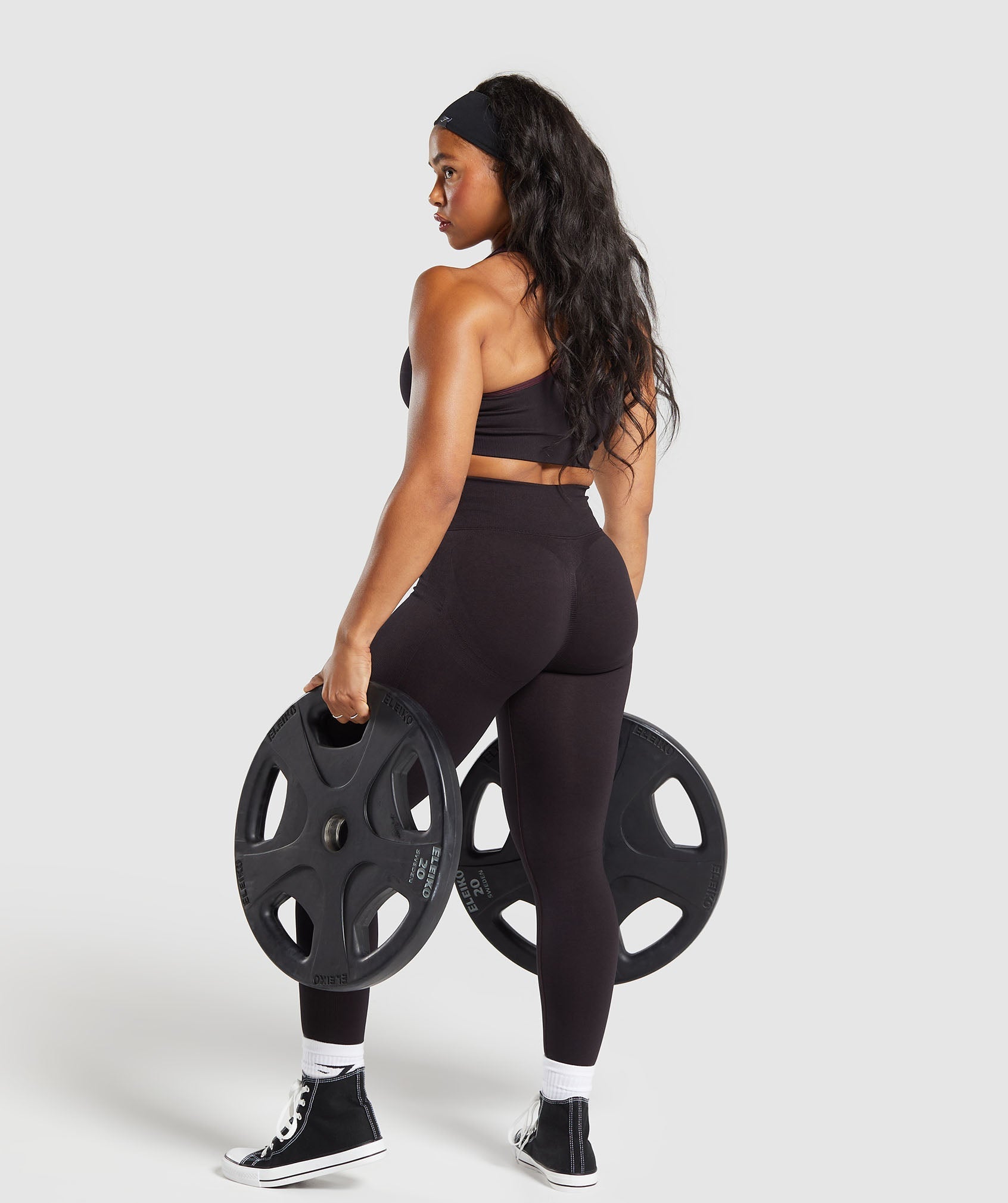 Gymshark Lift Seamless Leggings - Depth Purple/Black Marl
