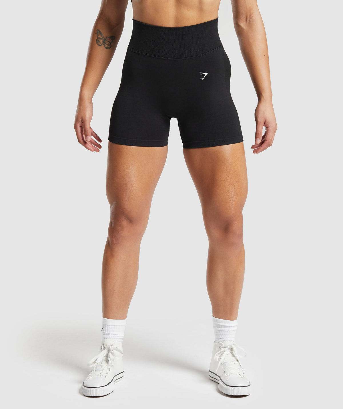 Gymshark Lift Seamless Shorts - Black/Black Marl