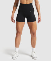 Gymshark Lift Seamless Shorts - Black/Black Marl