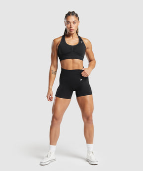 Gymshark Lift Seamless Shorts - Black/Black Marl
