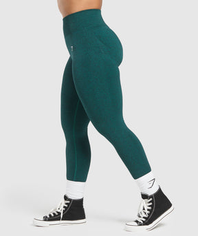 Gymshark Lift Seamless Leggings - Functional Teal/Black Marl
