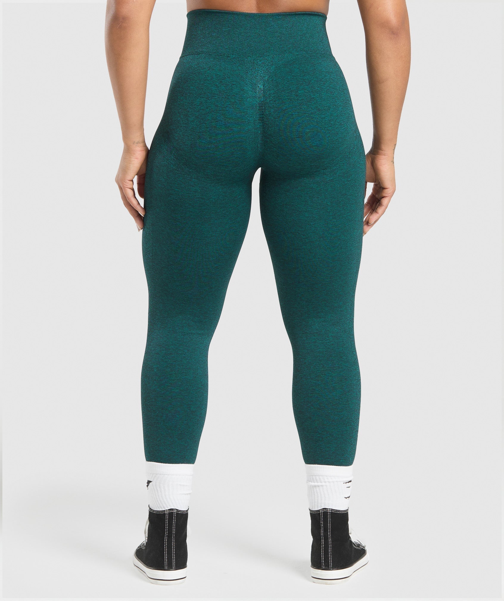 Gymshark Lift Seamless Leggings - Functional Teal/Black Marl