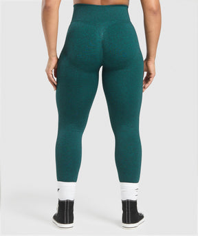 Gymshark Lift Seamless Leggings - Functional Teal/Black Marl