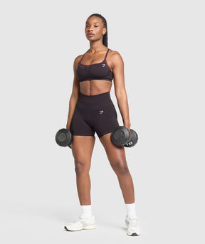 Gymshark Lift Seamless Shorts - Depth Purple/Black Marl