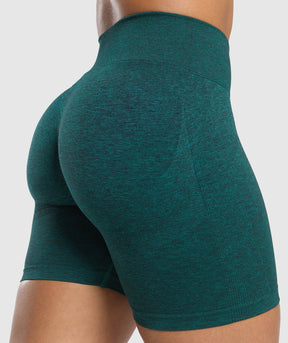 Gymshark Lift Seamless Shorts - Functional Teal/Black Marl