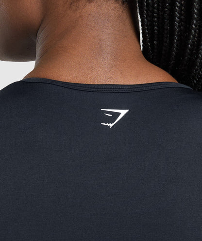 Gymshark Lift Seamless Zip Up Jacket - Midnight Blue/Black Marl