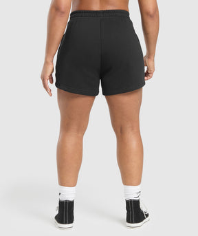Gymshark Lifting Essentials Graphic Brushed 4' Shorts - Black
