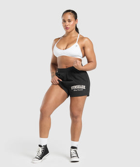 Gymshark Lifting Essentials Graphic Brushed 4' Shorts - Black