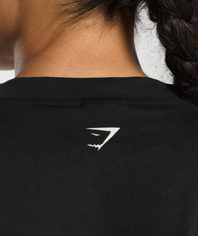 Gymshark Lifting Essentials Graphic Oversized T-Shirt - Black