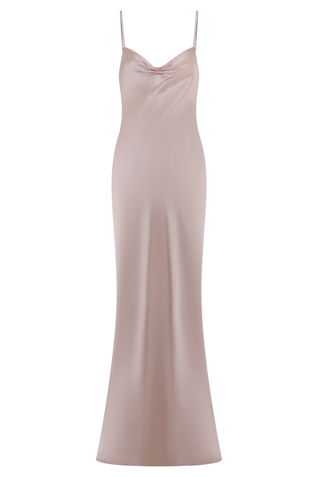 Lilly Sweetheart Satin Maxi Dress - Soft Pink
