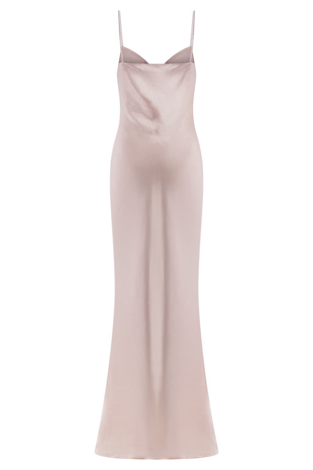 Lilly Sweetheart Satin Maxi Dress - Soft Pink